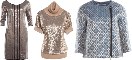 v.l.n.r.: Kleid von Mia Sequin, Pulli von Blugirl, Jacke von Schumacher